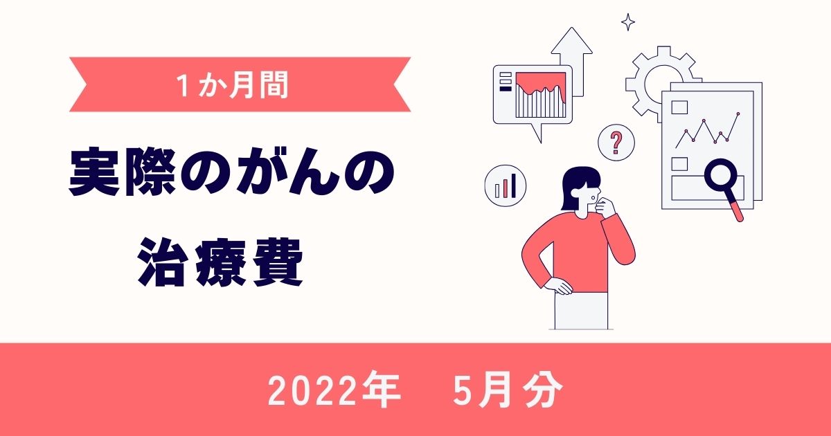 2022年　5月の実際のがんの治療費と　自己負担額
